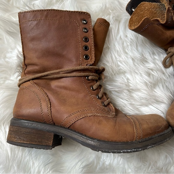 Steve Madden brown combat boots - Picture 3 of 10